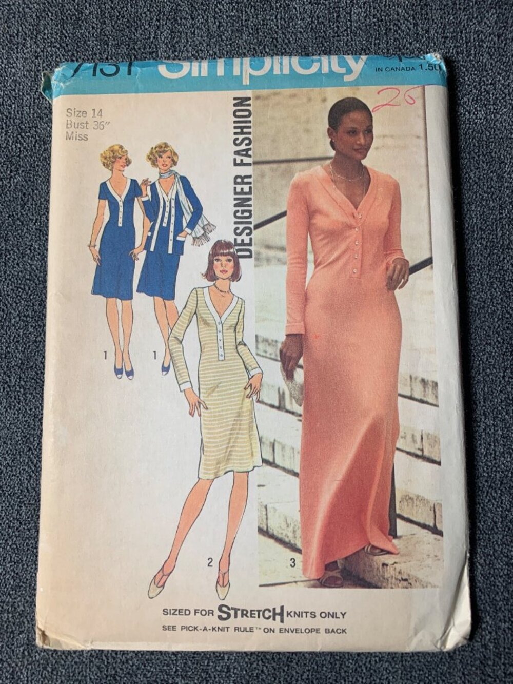 Simplicity Misses Dress Sewing Pattern Size 14 7131 Uncut
